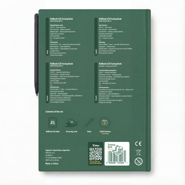 Grafiktablett mit Arbeitskarten zum Zeichnen – KidBook – Dino